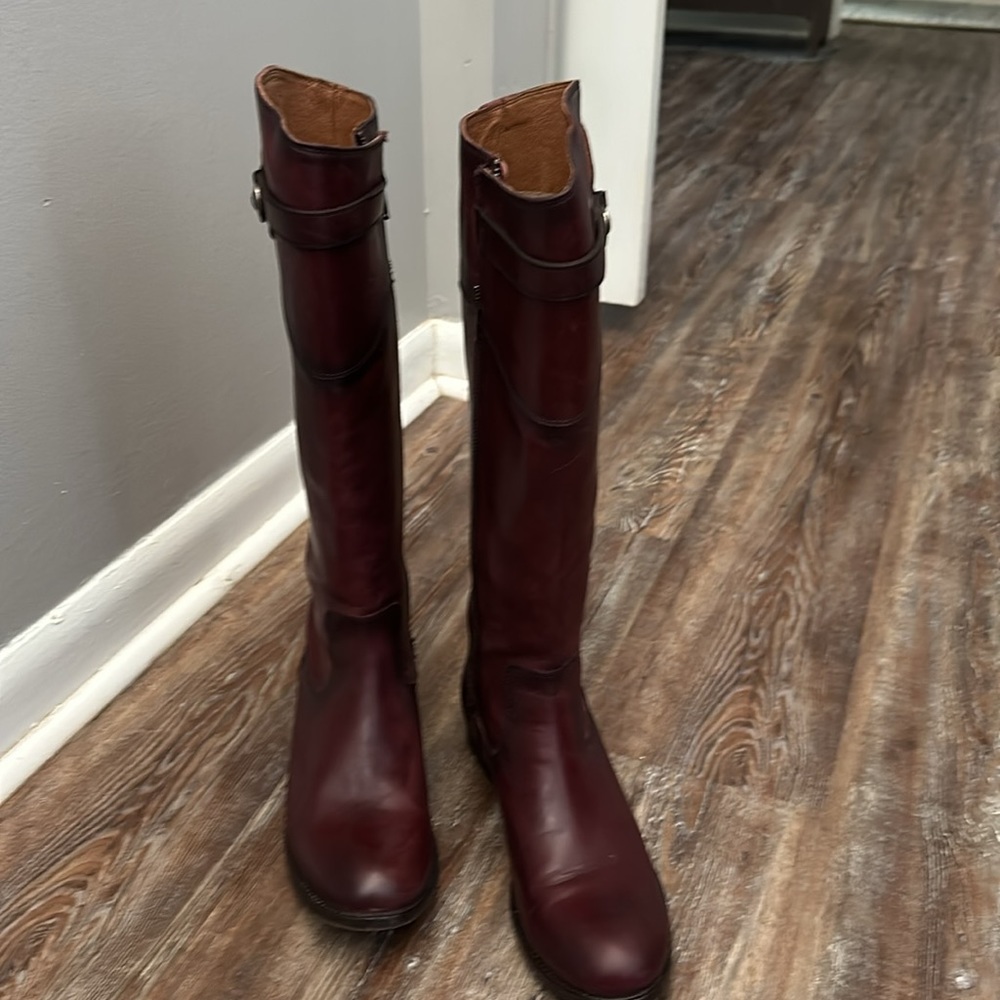 Frye Molly Button leather tall boots